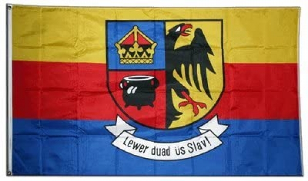 Fahnenmastflagge Nordfriesland mit Spruch
